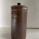 Pot de confiture/moutarde à couvercle en grès vintage