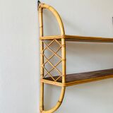 Rattan wall shelf 80x60cm