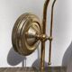Flower wall lamp in glass and gold metal