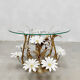 Table basse en laiton 'flowers' Hollywood regency