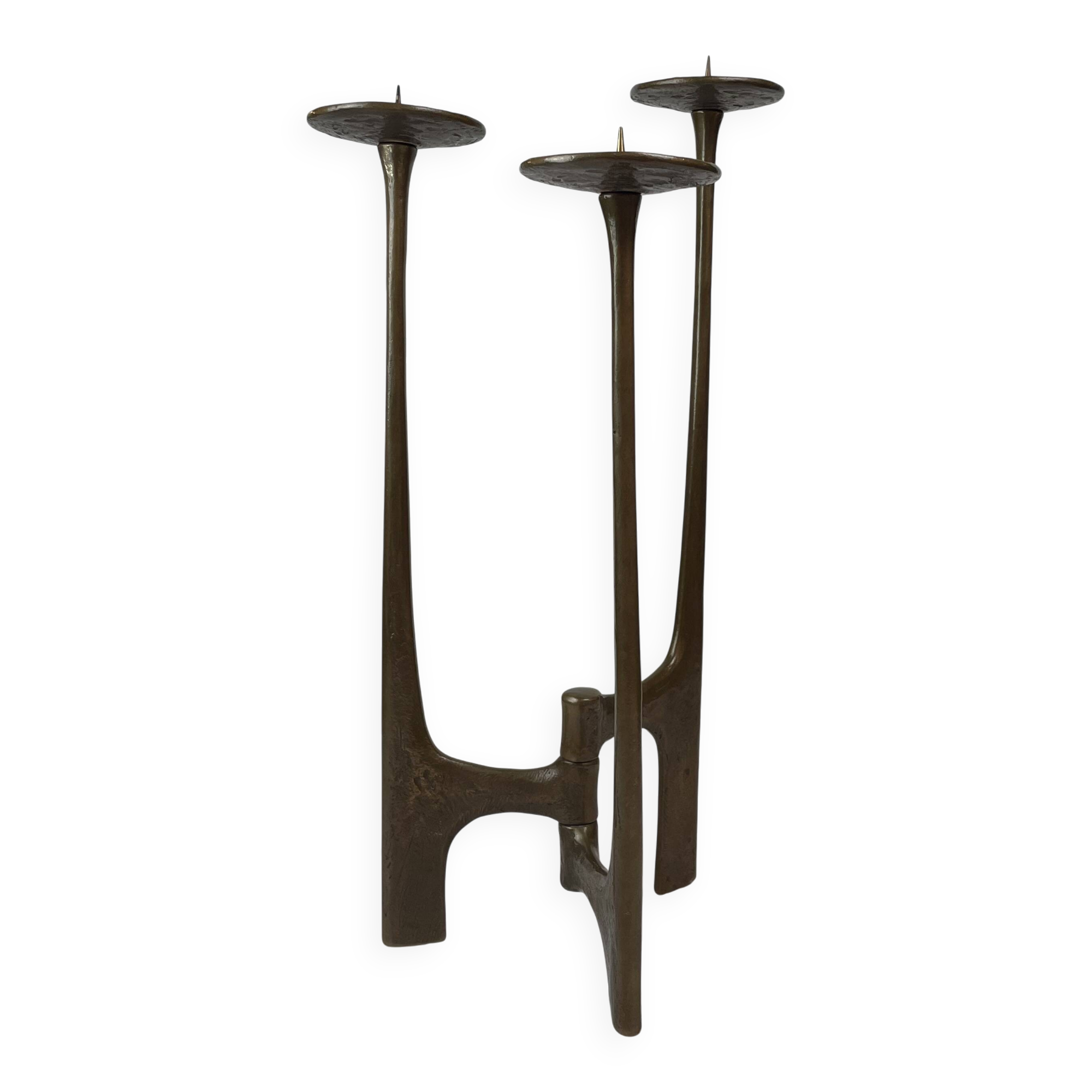 Brutalist Floor Candle Holder by Michael Harjes, Germany, 1960