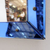 Mirror with coloured glass frame, Italy, circa 1950.