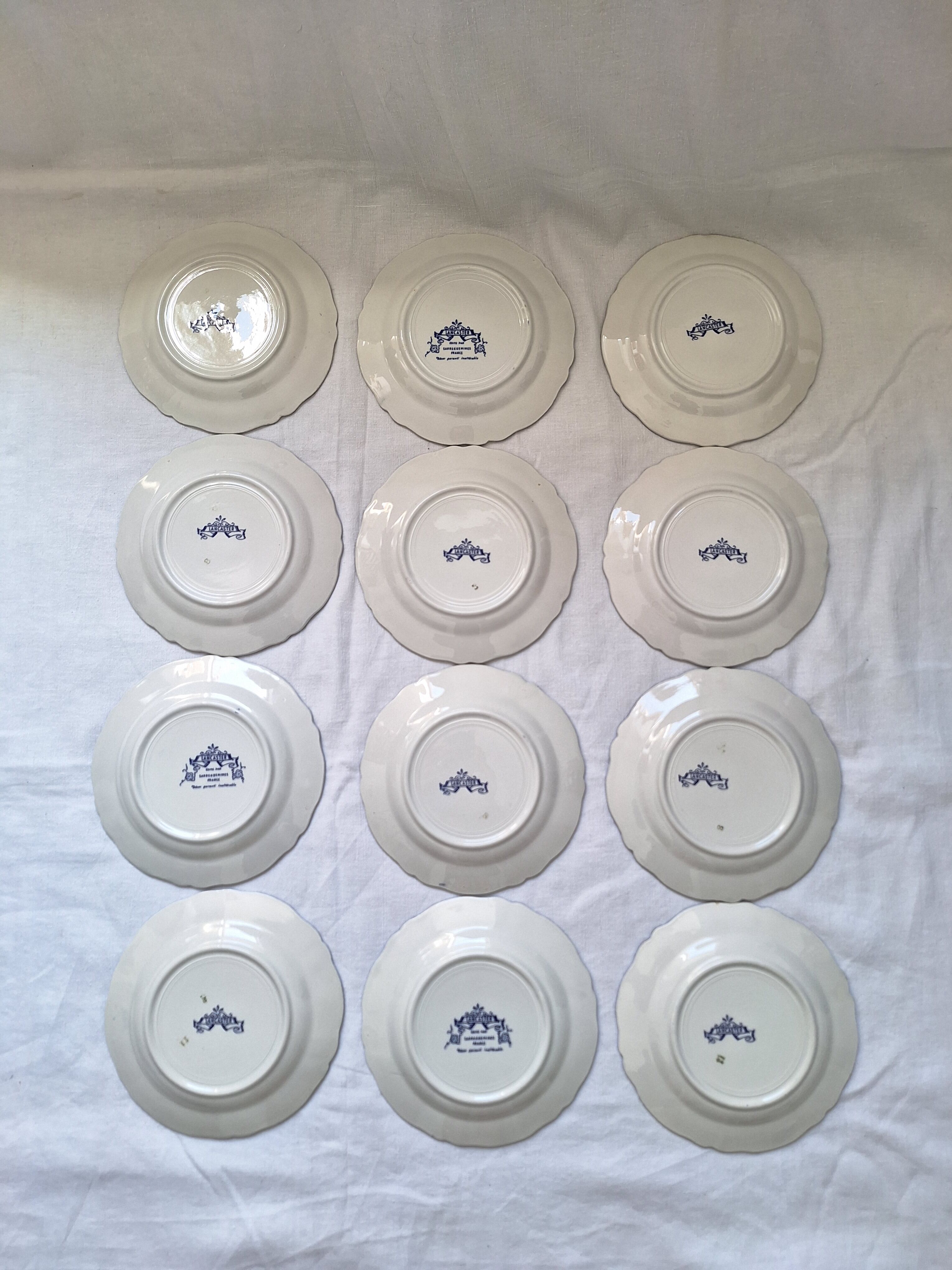 Dessert plates Sarreguemines Lancaster