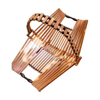 Scandinavian teak fruit basket