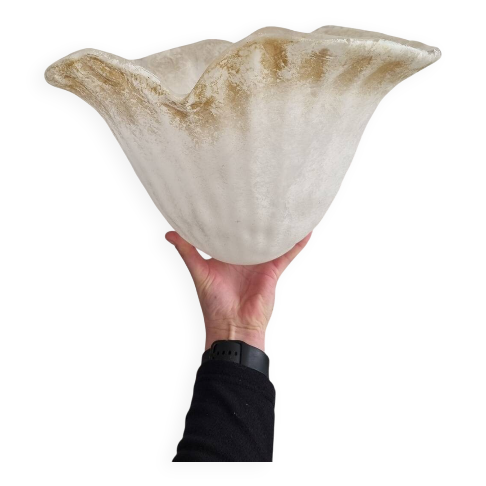 Paire d'abat-jours en verre vintage