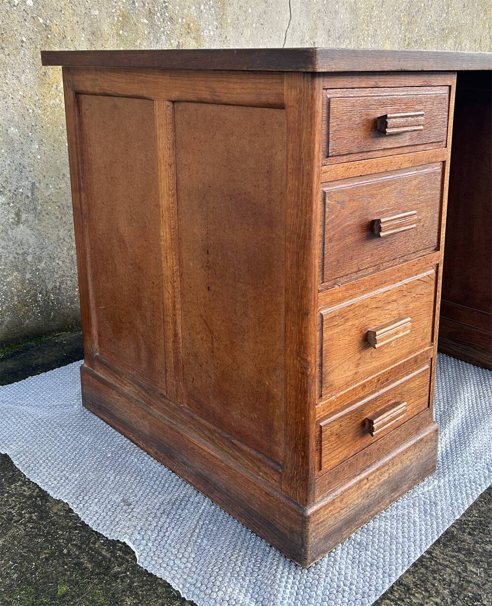 Bureau de notaire, meuble de métier, bois, vintage, début XXème.