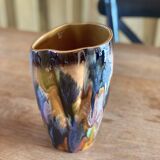 Magnificent vintage multicolor vase numbered from the 50s and 60s