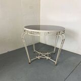 Table d'appoint vintage en fer forgé du milieu du siècle, années 1950