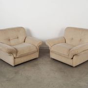 Fauteuil crème Soffio, design italien, années 1970, fabriqué par Doimo.