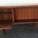 Peter Lovig Nielsen's Scandinavian teak boomerang desk from the 60s