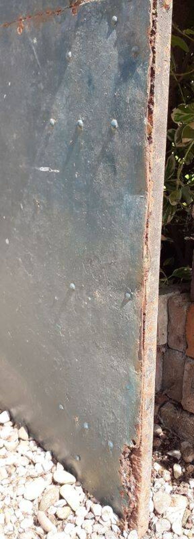 Solid gate, garden iron, H227x110cm, old, exterior door
