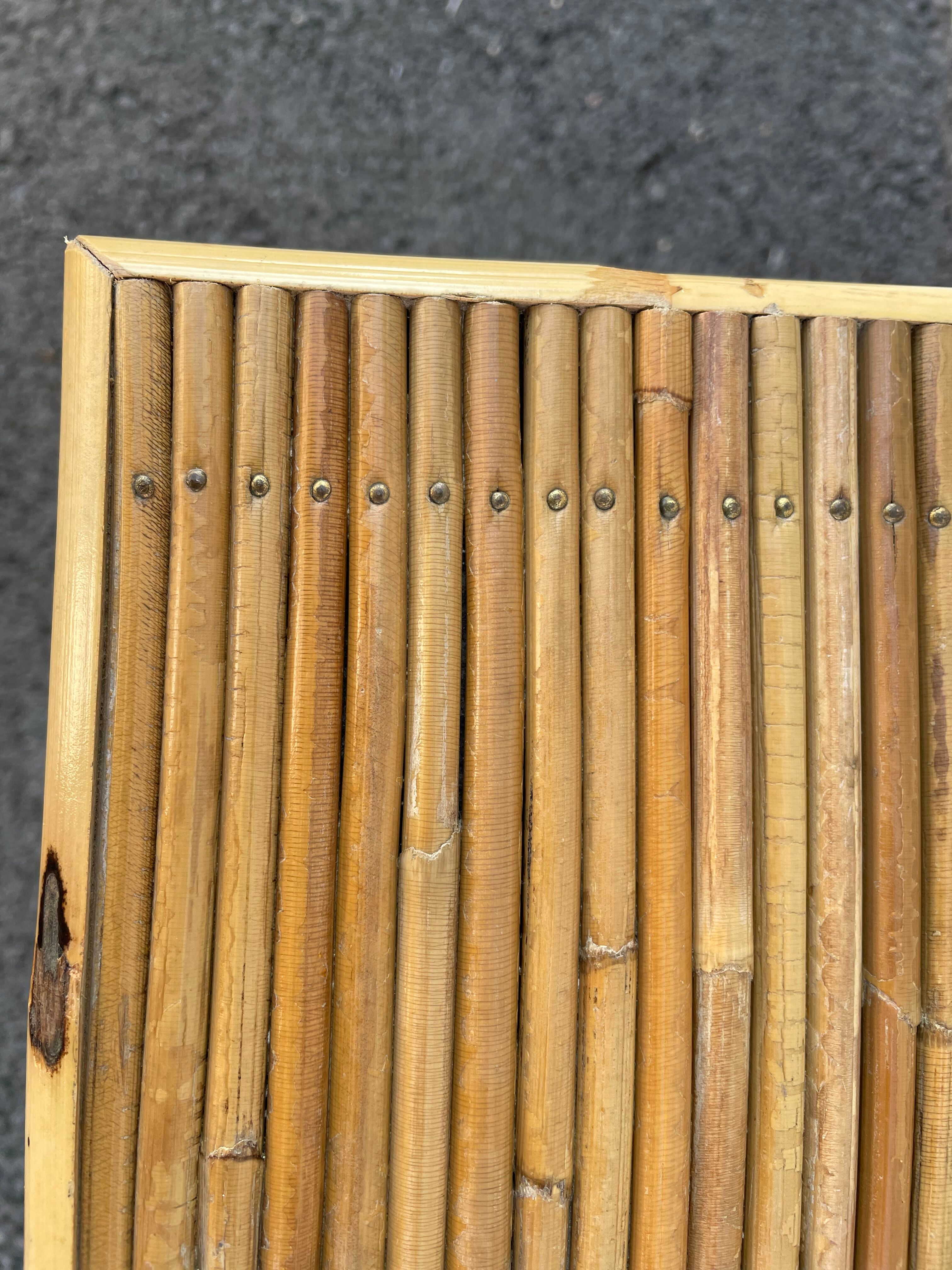 Rattan bedside and bamboo