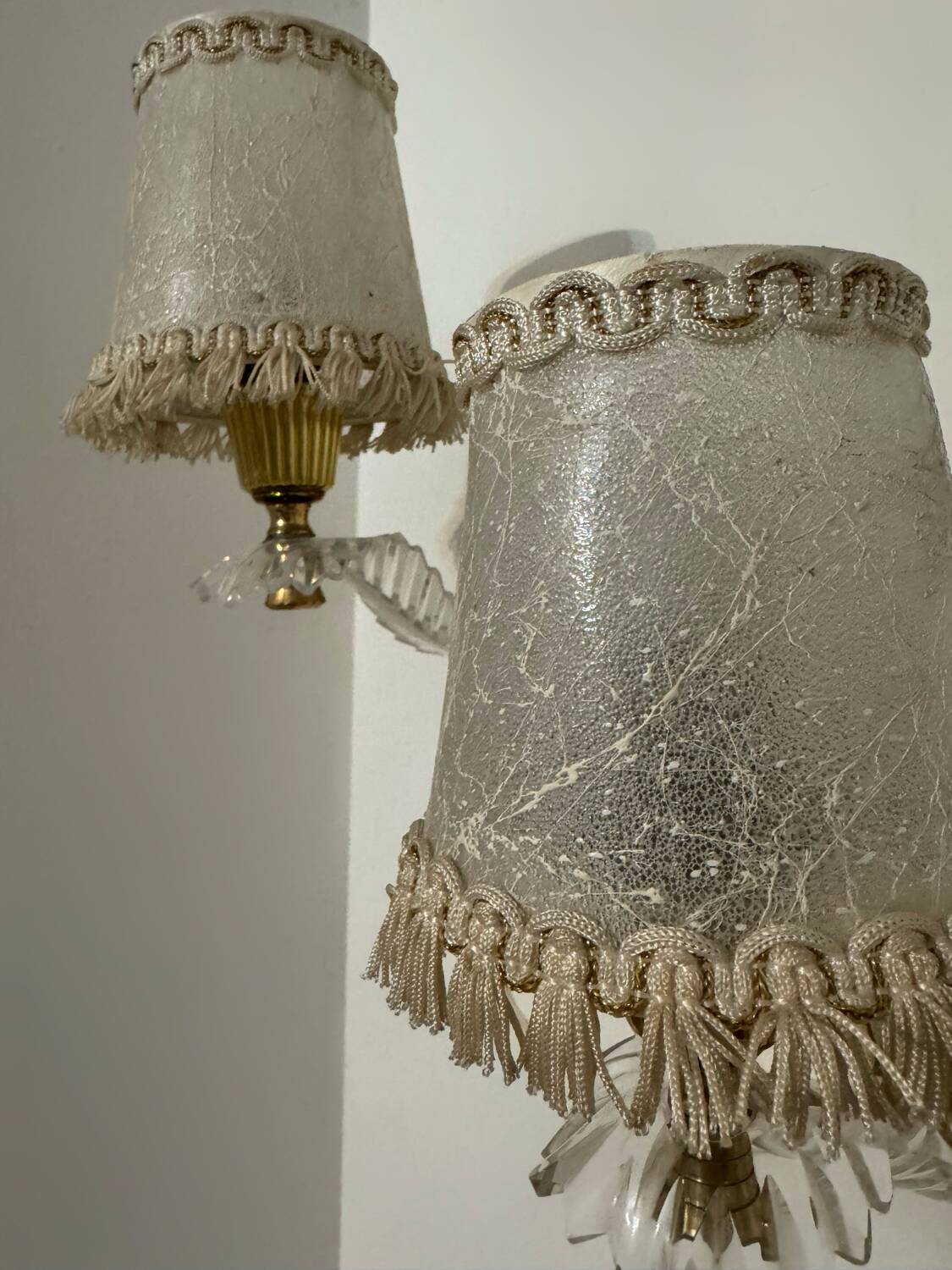 60s gold plexi wall lights