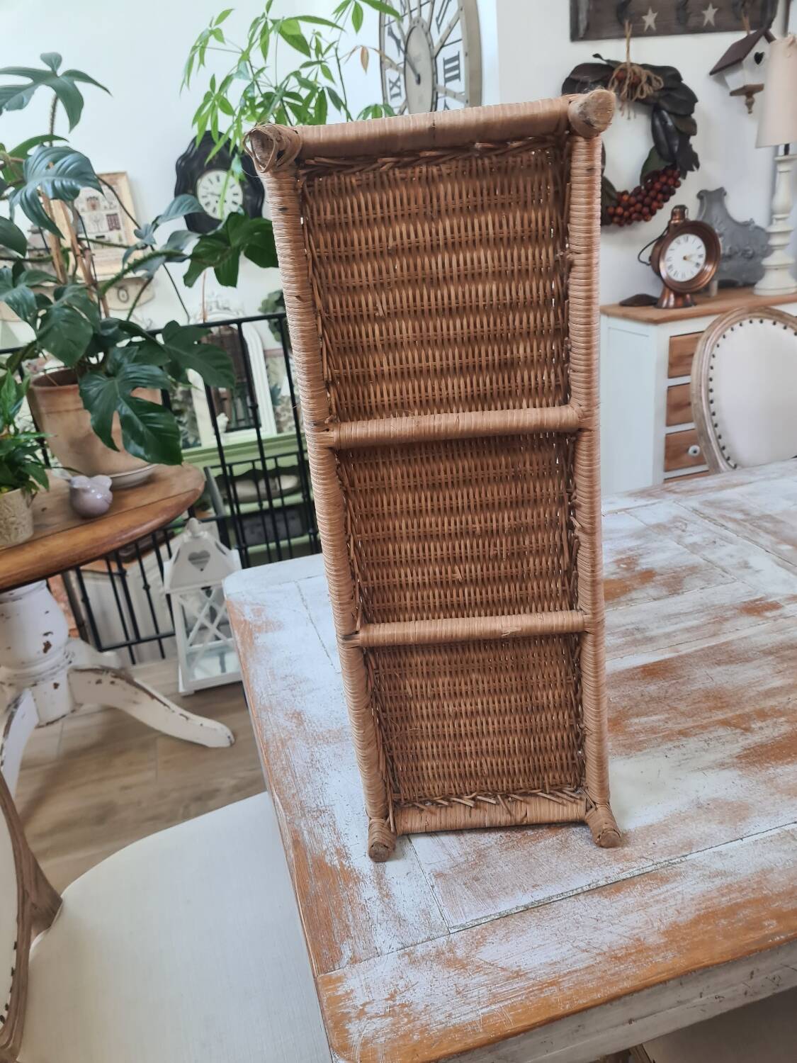 Rattan shelf