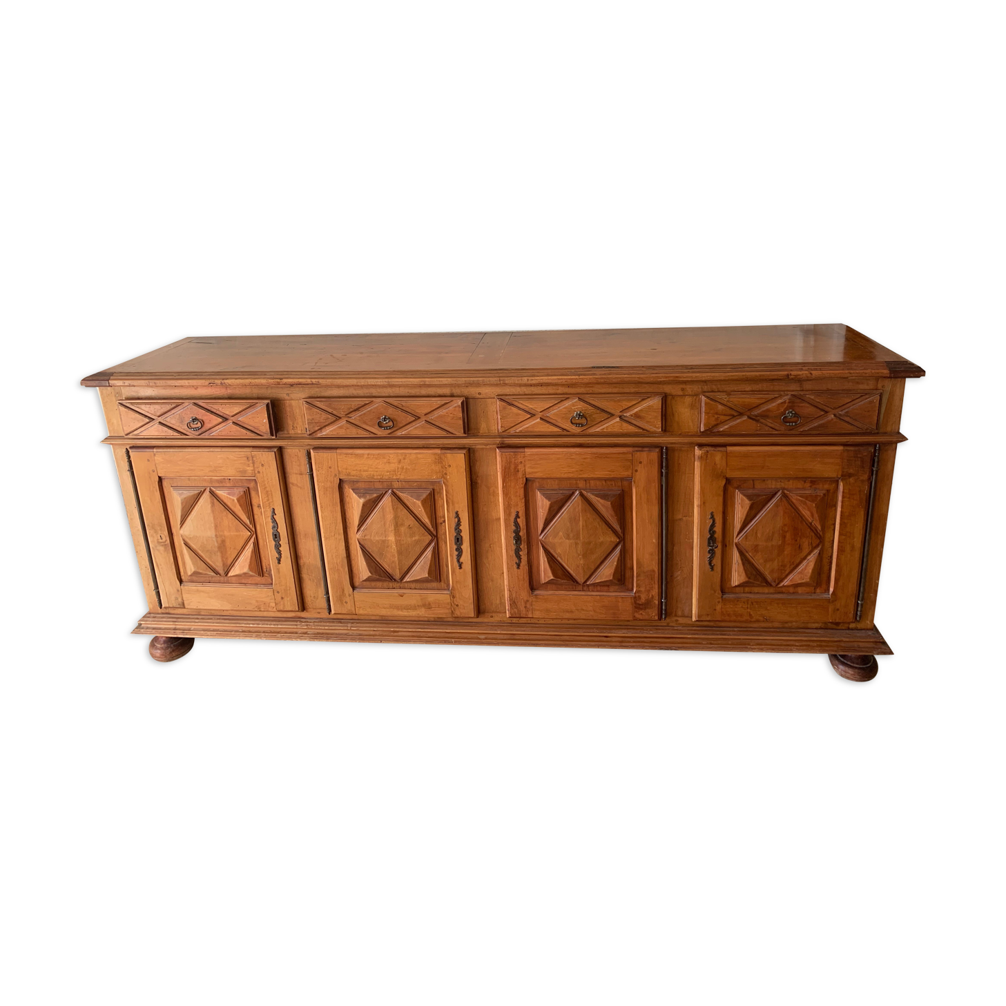 Vintage 4-door sideboard in solid wood