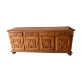 Vintage 4-door sideboard in solid wood