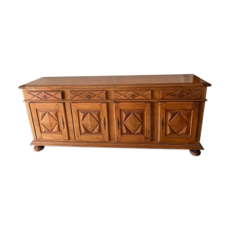 Vintage 4-door sideboard in solid wood