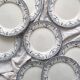 8 assiettes plates en terre de fer « Balzac » Choisy le Roi