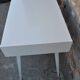 Mid-Century desk/console in dark blue and beige painted wood – Hungarian design from the 1960s.