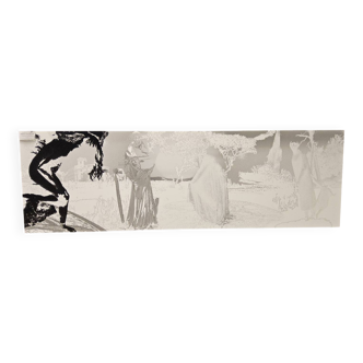 large black and white artworks / photo collage (160x50) ghost