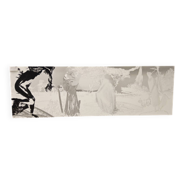 large black and white artworks / photo collage (160x50) ghost