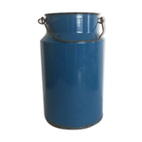 Enamelled blue pot