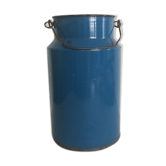 Enamelled blue pot