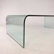 Table Basse Postmoderne en Verre Courbé, 1990s