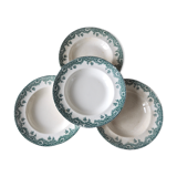Set de 4 assiettes creuses Longwy, modèle Château