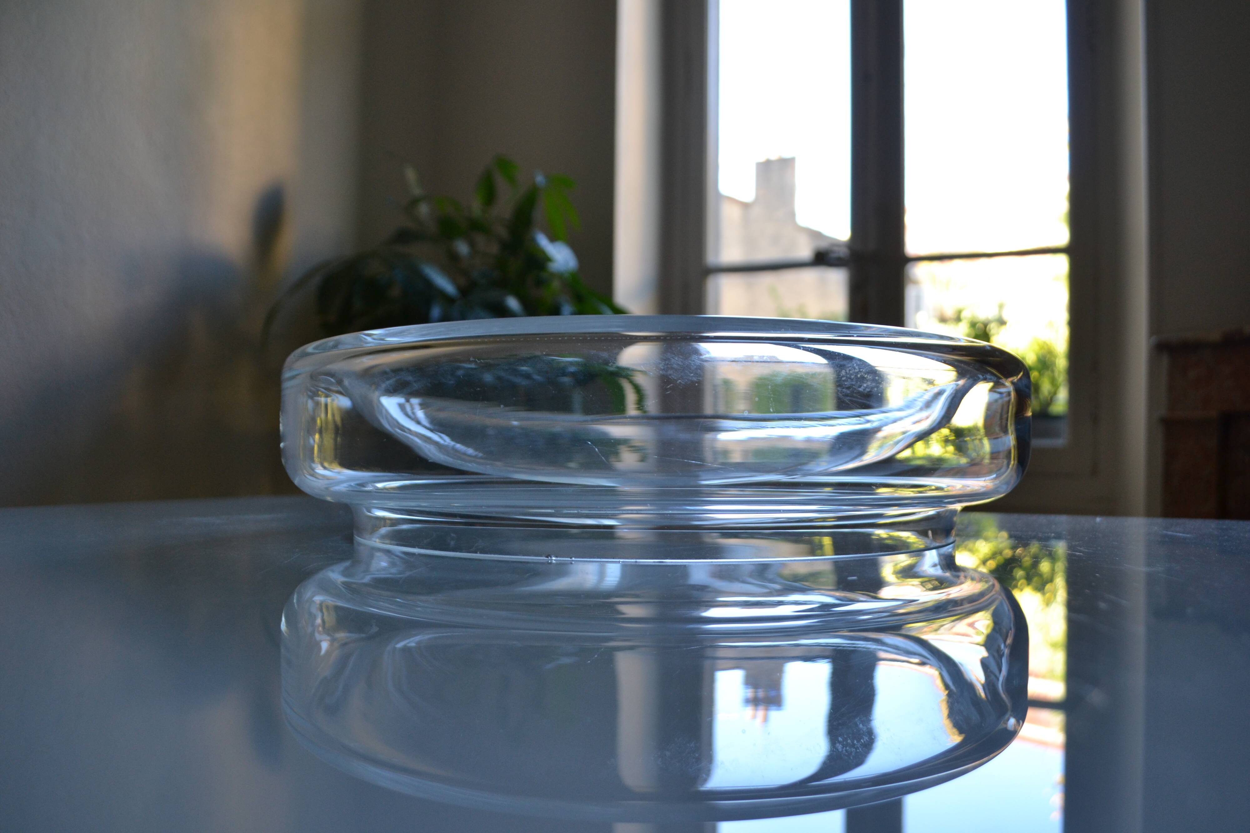 vide poche en verre soufflé, Murano Italy vers 1970 D : 35 cm