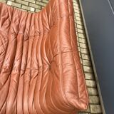 100% originele vintage Cognac lederen Togo Ligne Roset 2zit