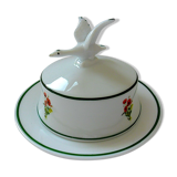 Limalonges porcelain butter decorated with bouquets of poppies