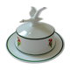Limalonges porcelain butter decorated with bouquets of poppies