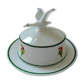 Limalonges porcelain butter decorated with bouquets of poppies