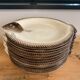 Set de 12 assiettes barbotine poisson Longwy