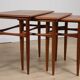 Tables gigognes scandinave en teck, 1960