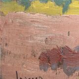 Painting bifacial view orientalist and mediterranean navy signed mid-xx°