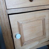 Nightstand in wood and marble, early 1900s, barely revisited