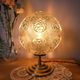 Vintage textured amber glass lamp - Space Age style