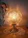 Vintage textured amber glass lamp - Space Age style