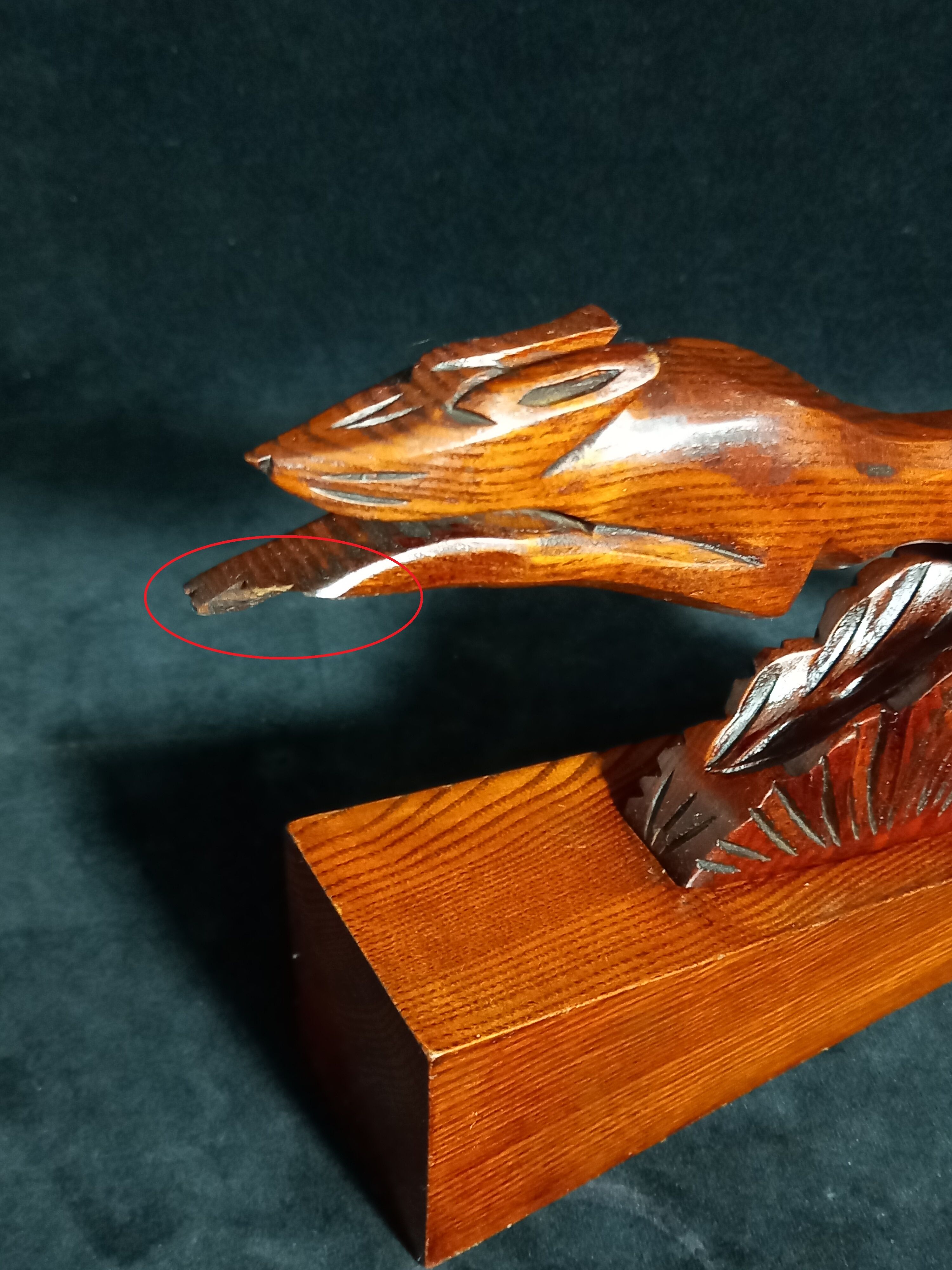Pair of art deco wooden bookends with greyhounds