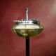 Art Deco floor ashtray in brass and metal