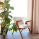 Fauteuils vintage blanc boucle bois naturel mobilier scandinave