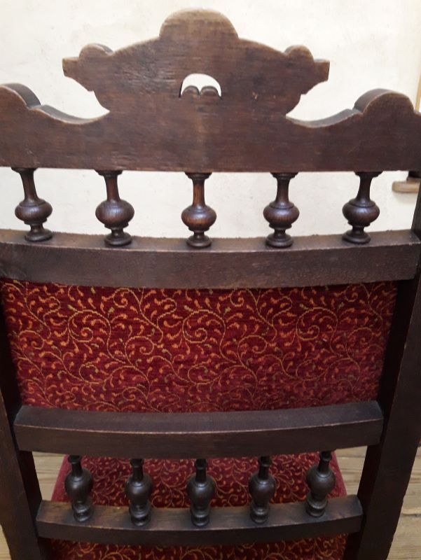 Series of 6 reupholstered Renaissance style chairs