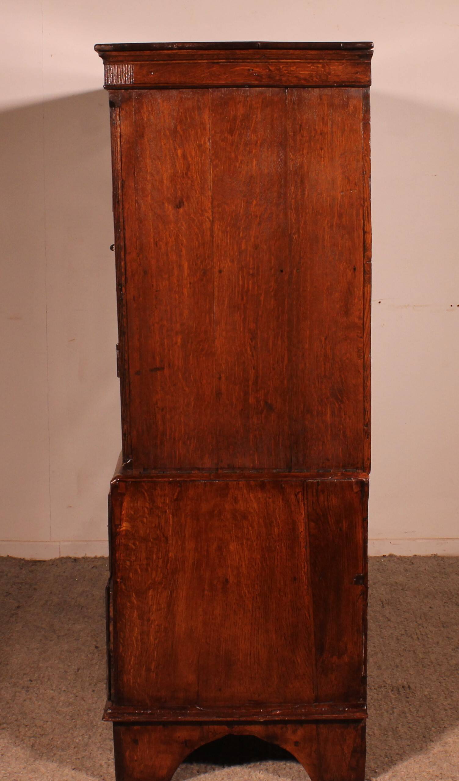 2-Body Oak Cupboard - 18th Century