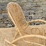 Pair of rattan rocking chairs by Rohe Noordwolde