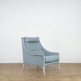 Leather Gio Ponti lounge chair model Dezza for Poltrona Frau