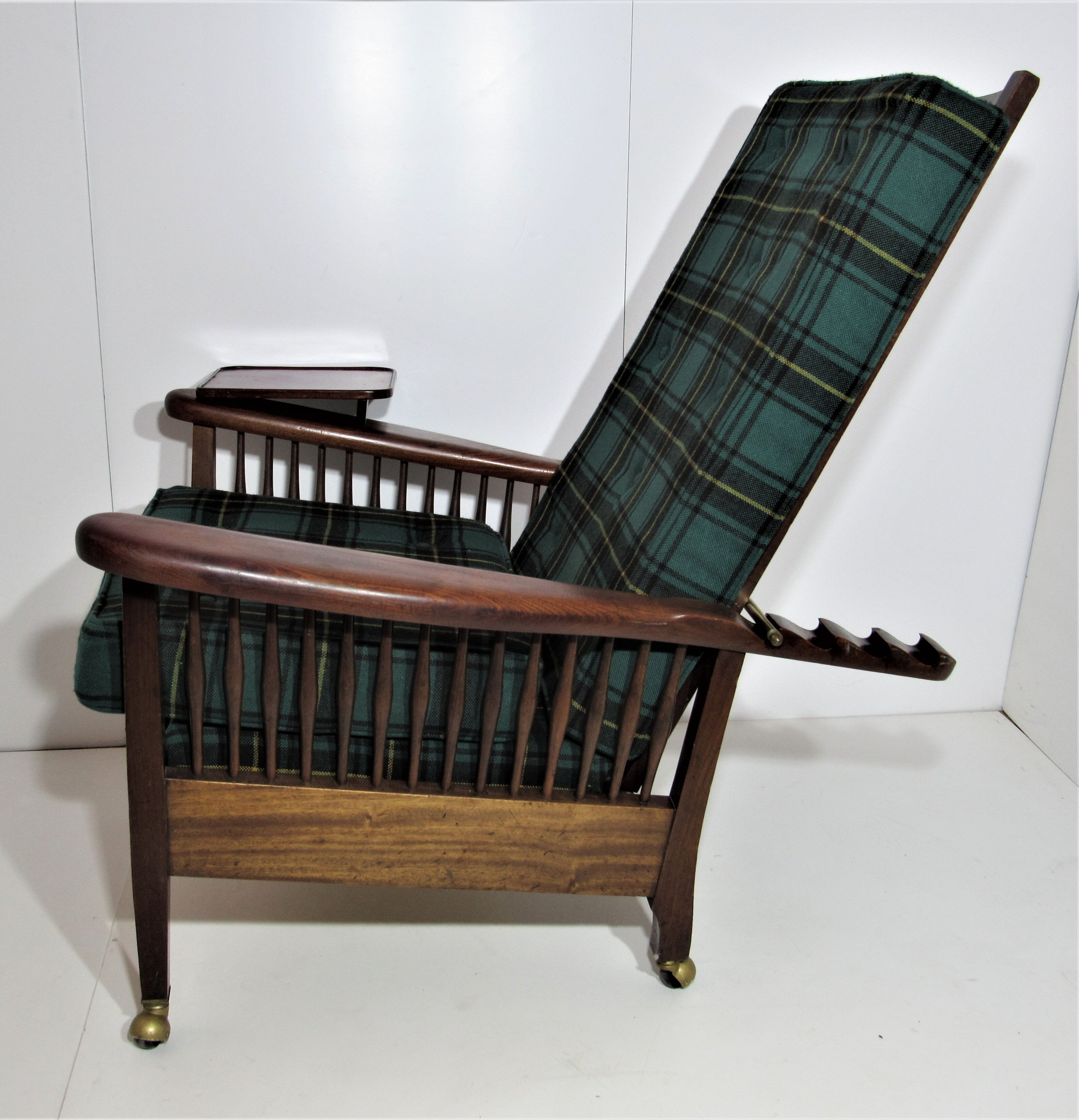 English Green Morris Chair - Arts and Crafts