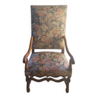 Grand fauteuil de style Louis XIII