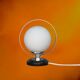 Lampe de table Space Age en opaline et chrome – Années 1970